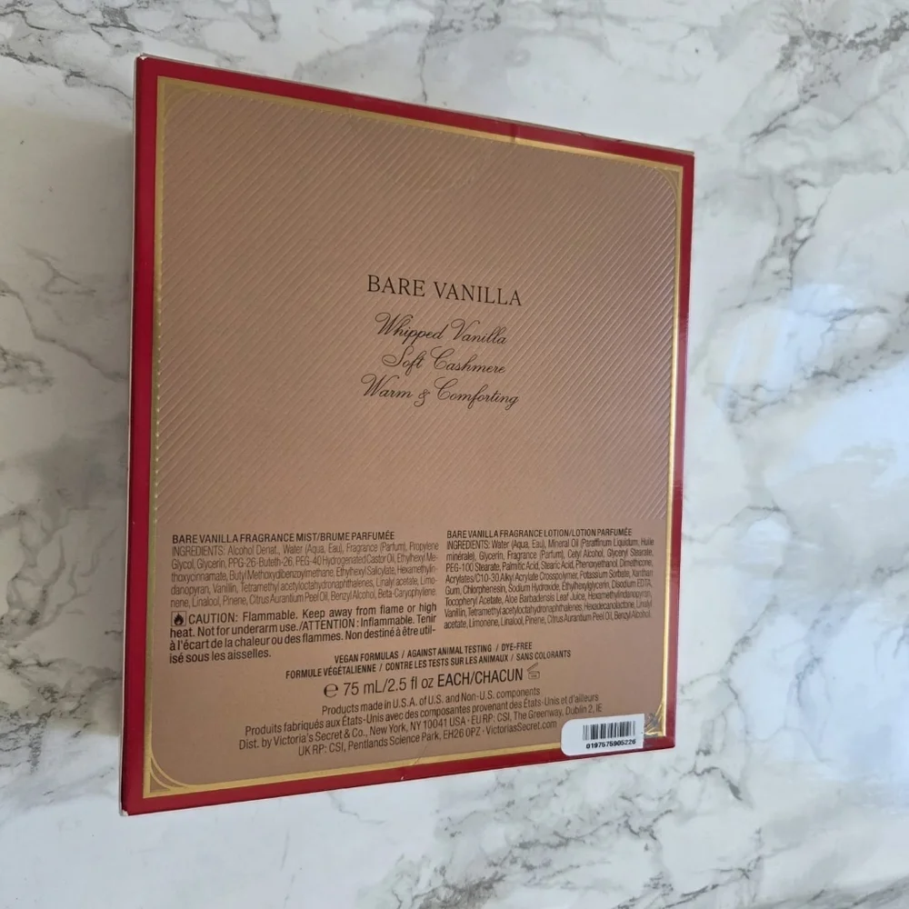 Victorias  Mist and Lotion Secret Bare Vanilla Mini Gift Set Holidays